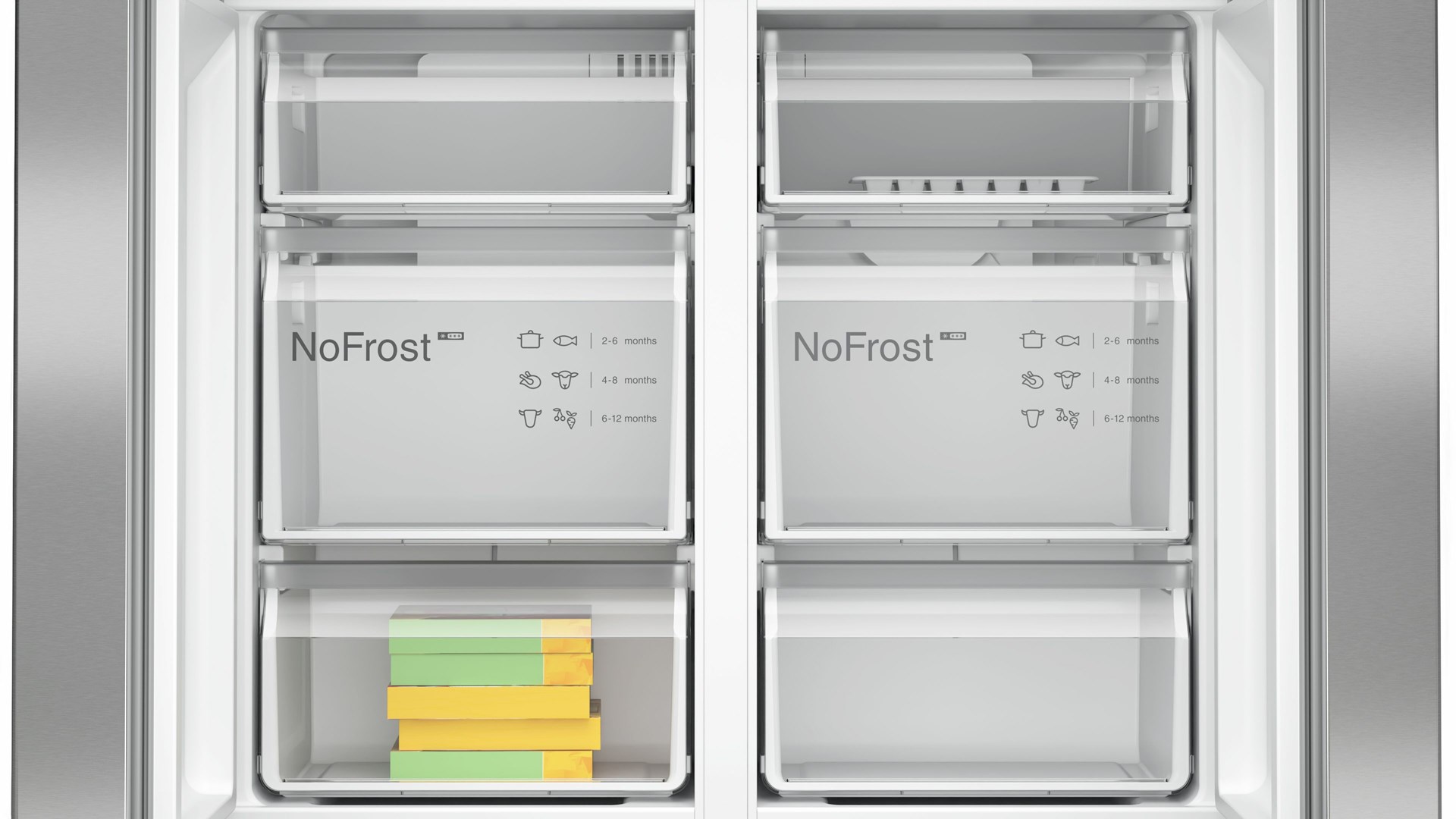 Bosch Serie 4 KFN96VPEA side-by-side refrigerator Freestanding 605 L E Stainless steel Bosch Serie 4 KFN96VPEA side-by-side refrigerator Freestanding 605 L E Stainless steel