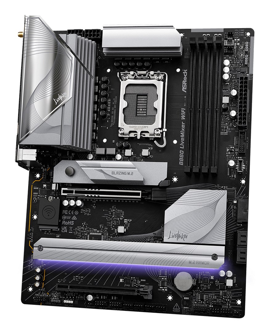 Asrock B860 LiveMixer WiFi Intel B860 LGA 1851 (Socket V1) ATX Asrock B860 LiveMixer WiFi Intel B860 LGA 1851 (Socket V1) ATX