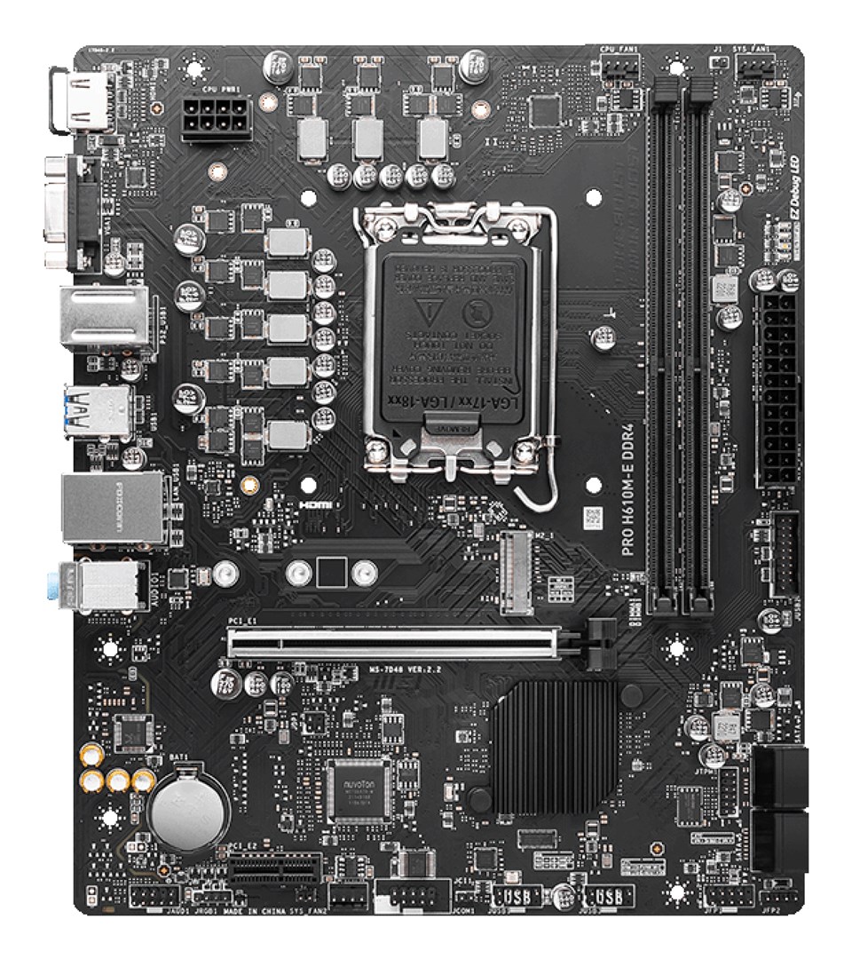 MSI PRO H610M-E DDR4 motherboard Intel H610 LGA 1700 micro ATX MSI PRO H610M-E DDR4 motherboard Intel H610 LGA 1700 micro ATX