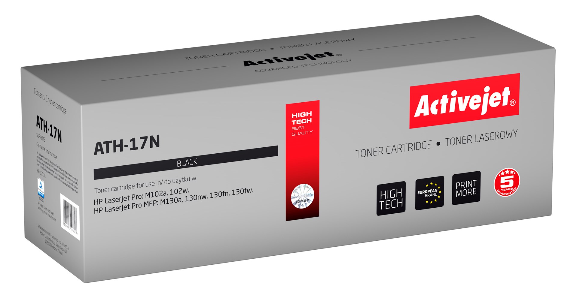 Activejet ATH-17N toner (replacement for HP 17A CF217A; Supreme; 1600 pages; black) Activejet ATH-17N toner (replacement for HP 17A CF217A; Supreme; 1600 pages; black)