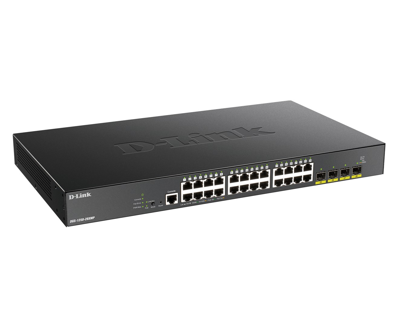 D-Link 24-port Gigabit PoE Smart Managed Switch with 4x 10G SFP+, 370Watts D-Link 24-port Gigabit PoE Smart Managed Switch with 4x 10G SFP+, 370Watts