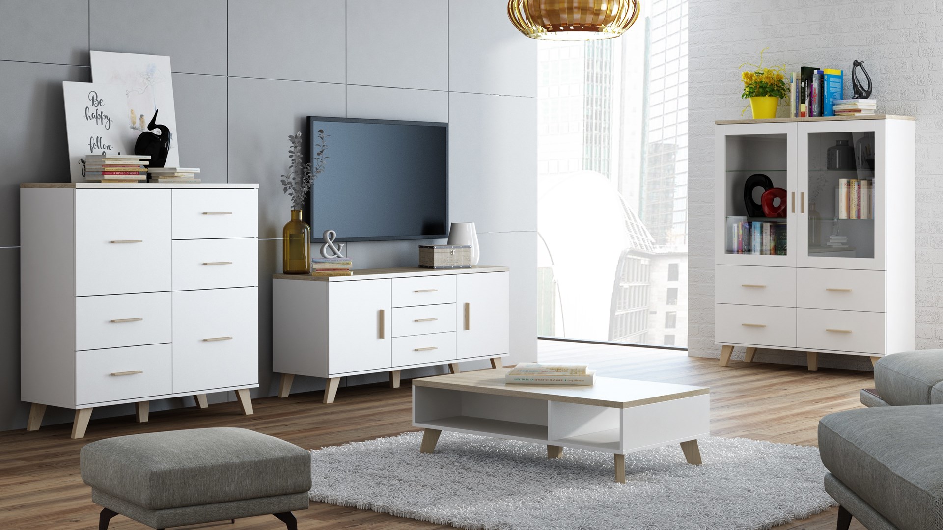 Cama LOTTA 110 coffe table white/sonoma oak Cama LOTTA 110 coffe table white/sonoma oak