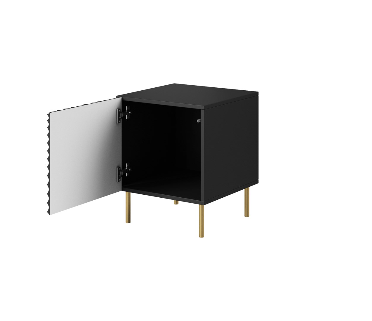 HOLE bedside table 2 pcs. 44x40.5x53.5 cm matte black HOLE bedside table 2 pcs. 44x40.5x53.5 cm matte black