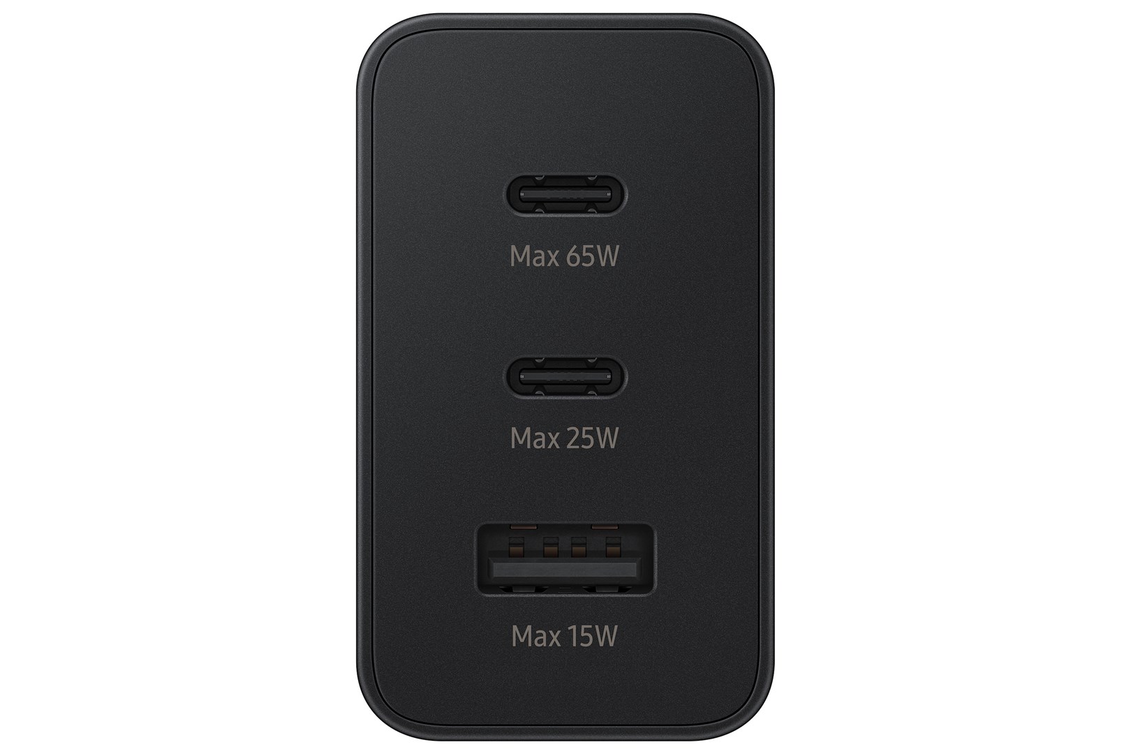 Power charger SAMSUNG Trio EP-T6530 65W PD 1x USB-A, 2x USB-C (EP-T6530NBEGEU) Black Power charger SAMSUNG Trio EP-T6530 65W PD 1x USB-A, 2x USB-C (EP-T6530NBEGEU) Black