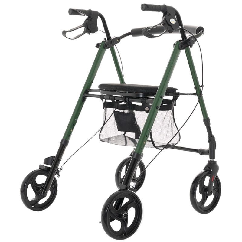 Rehabilitation support with seat and bag for seniors Green Rehabilitation support with seat and bag for seniors Green