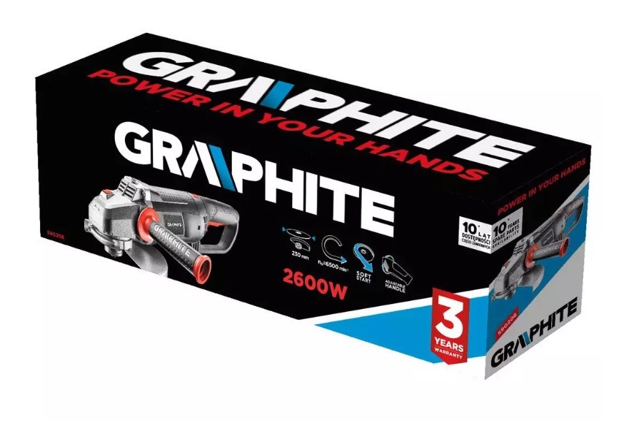 Angle grinder 2600W Graphite 230mm disc Angle grinder 2600W Graphite 230mm disc