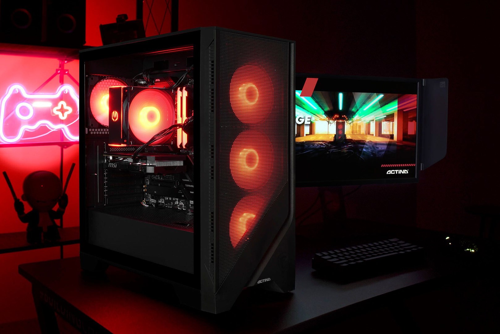 Actina 5901443406129 PC AMD Ryzen™ 7 7700 32 GB DDR5-SDRAM 1 TB SSD AMD Radeon RX 7800 XT Midi Tower Black Actina 5901443406129 PC AMD Ryzen™ 7 7700 32 GB DDR5-SDRAM 1 TB SSD AMD Radeon RX 7800 XT Midi Tower Black