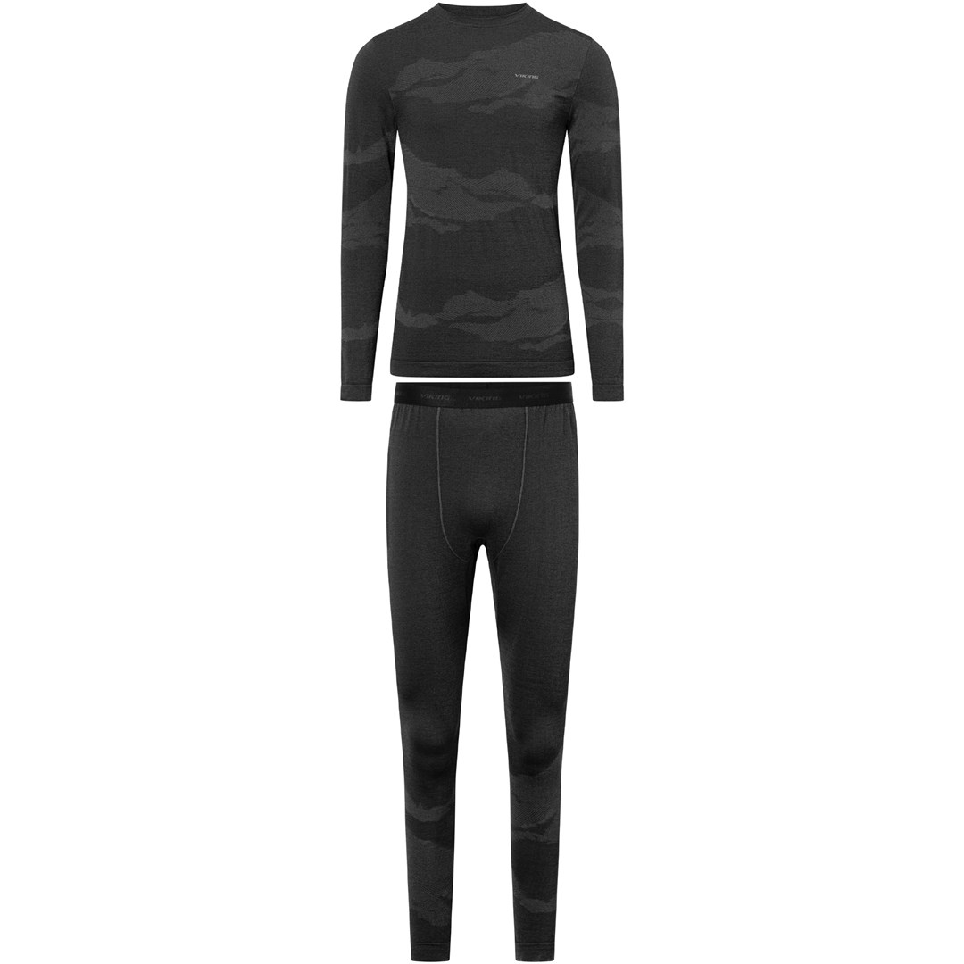 VIKING Gasher Man Set Merino men's underwear, size M, black VIKING Gasher Man Set Merino men's underwear, size M, black