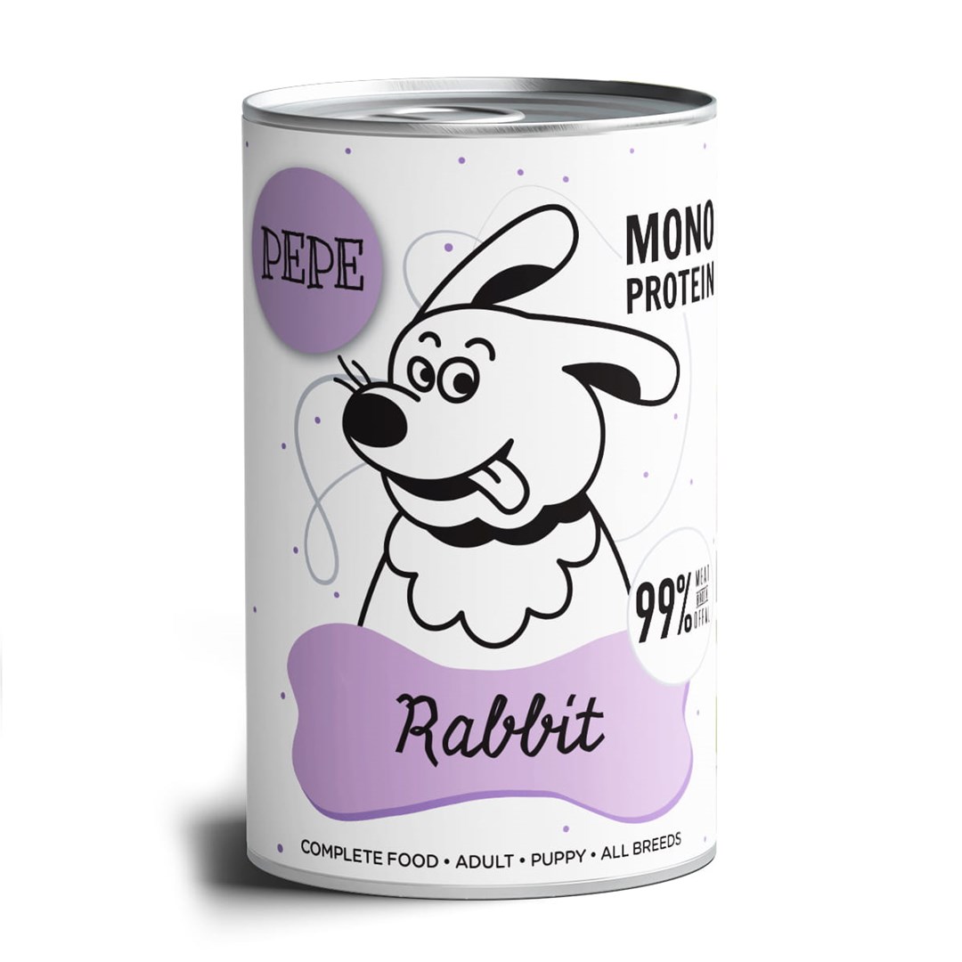 PAKA ZWIERZAKA Pepe Rabbit - wet dog food - 400g PAKA ZWIERZAKA Pepe Rabbit - wet dog food - 400g