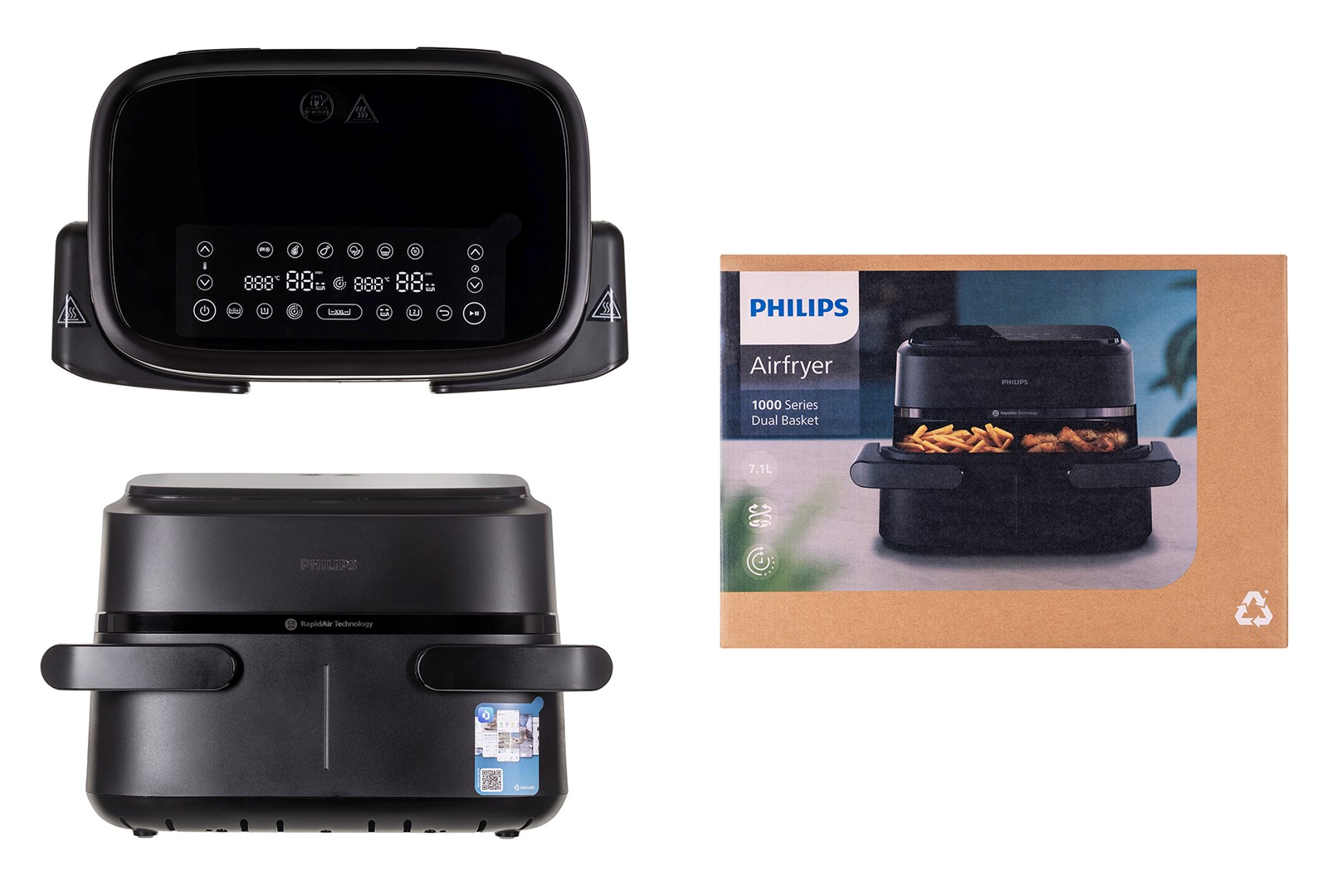 Philips 1000 series NA150/00 fryer Double 7.1 L 2450 W Hot air fryer Black Philips 1000 series NA150/00 fryer Double 7.1 L 2450 W Hot air fryer Black