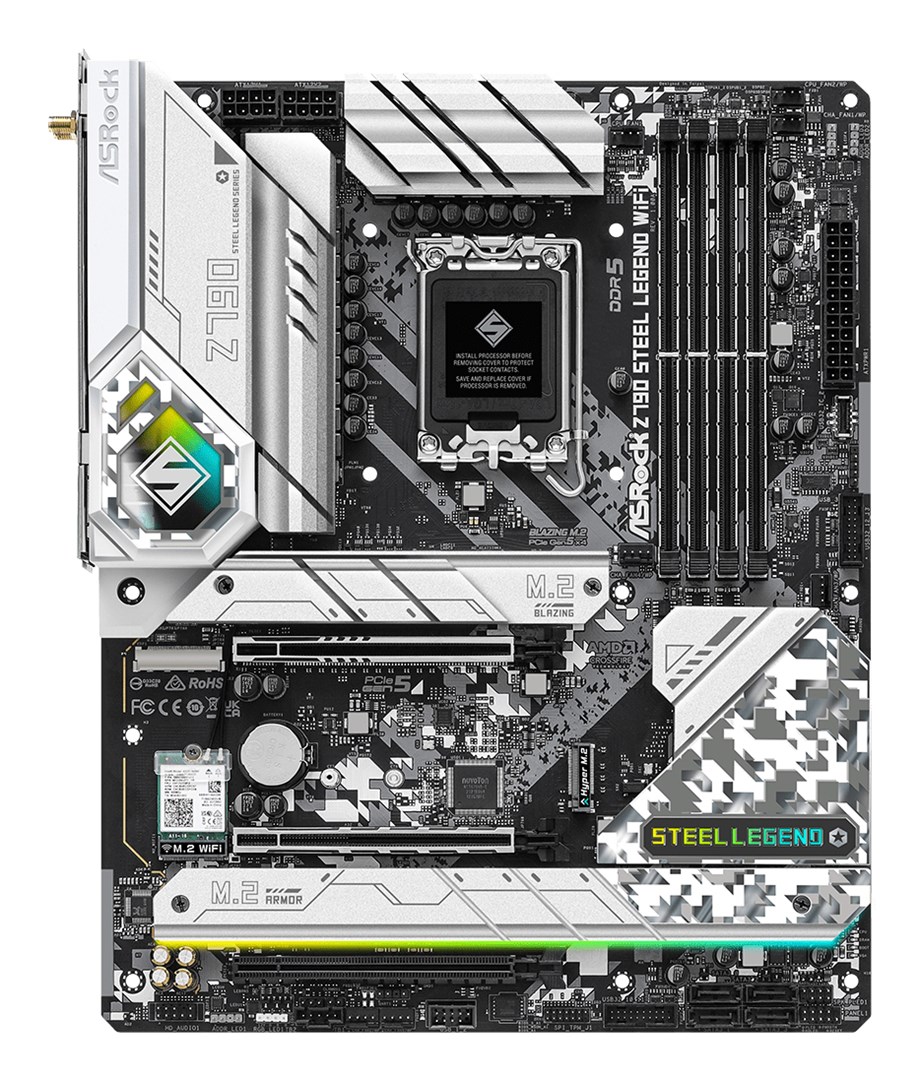 Asrock Z790 Steel Legend WiFi Intel Z790 LGA 1700 ATX Asrock Z790 Steel Legend WiFi Intel Z790 LGA 1700 ATX