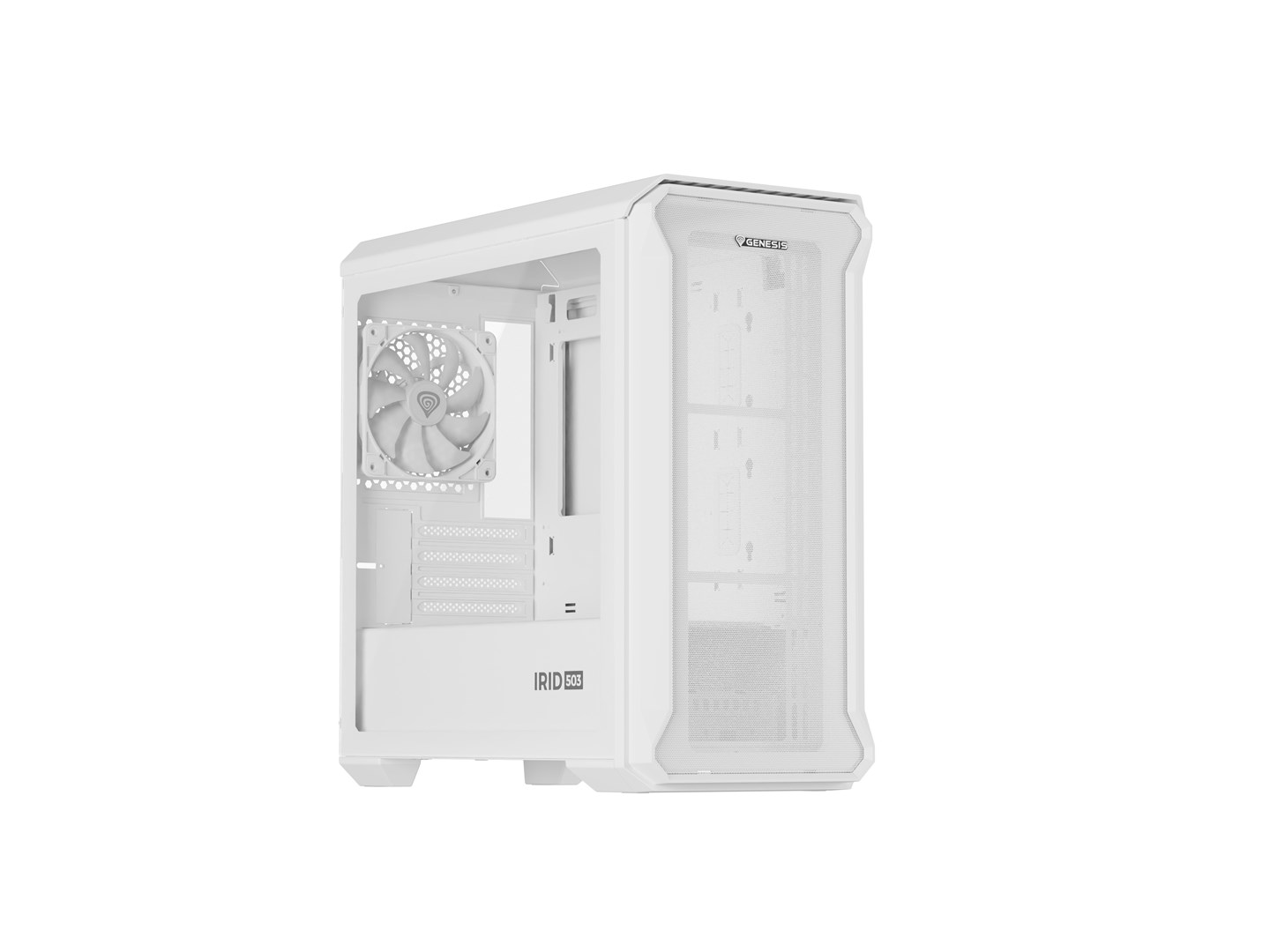 GENESIS Irid 503 Mini Tower Transparent, White GENESIS Irid 503 Mini Tower Transparent, White