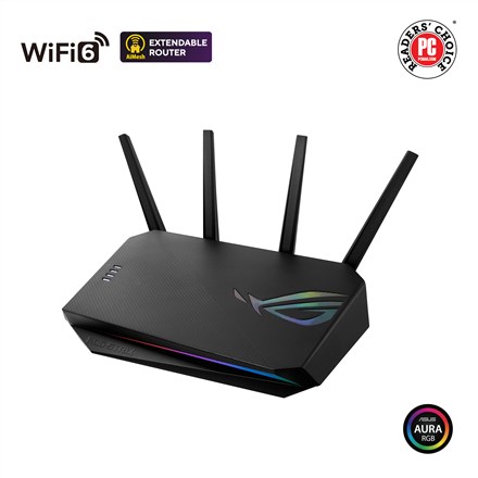 ASUS ROG STRIX GS-AX5400 wireless router Gigabit Ethernet Dual-band (2.4 GHz / 5 GHz) Black ASUS ROG STRIX GS-AX5400 wireless router Gigabit Ethernet Dual-band (2.4 GHz / 5 GHz) Black