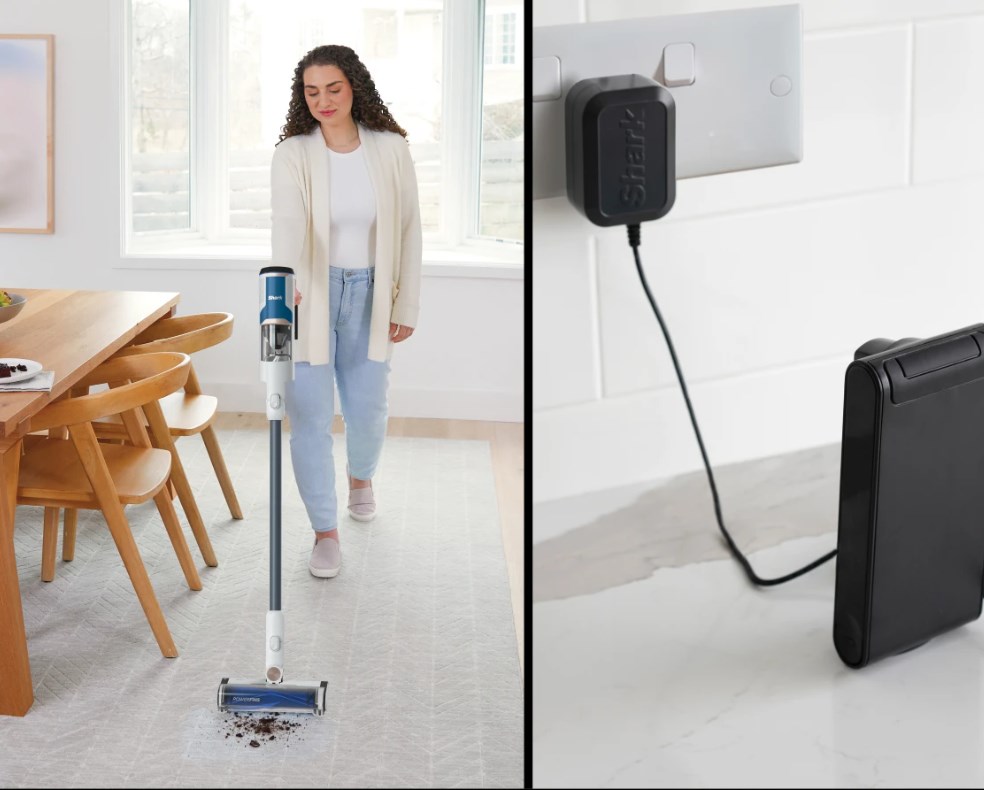 Shark BU1120DE stick vacuum/electric broom 2-in-1 stick vacuum Battery Dry Bagless 0.42 L Black, Blue, White Shark BU1120DE stick vacuum/electric broom 2-in-1 stick vacuum Battery Dry Bagless 0.42 L Black, Blue, White