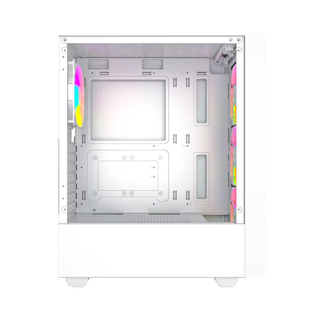 Gembird Fornax 4000W ARGB gaming ATX computer case, Midi Tower, backlight, White Gembird Fornax 4000W ARGB gaming ATX computer case, Midi Tower, backlight, White