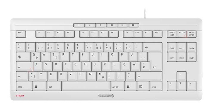 CHERRY STREAM TKL keyboard Universal USB QWERTZ German White CHERRY STREAM TKL keyboard Universal USB QWERTZ German White