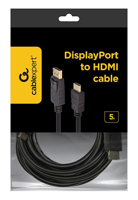 Gembird CC-DP-HDMI-5M video cable adapter HDMI + 3.5mm VGA (D-Sub) Black Gembird CC-DP-HDMI-5M video cable adapter HDMI + 3.5mm VGA (D-Sub) Black