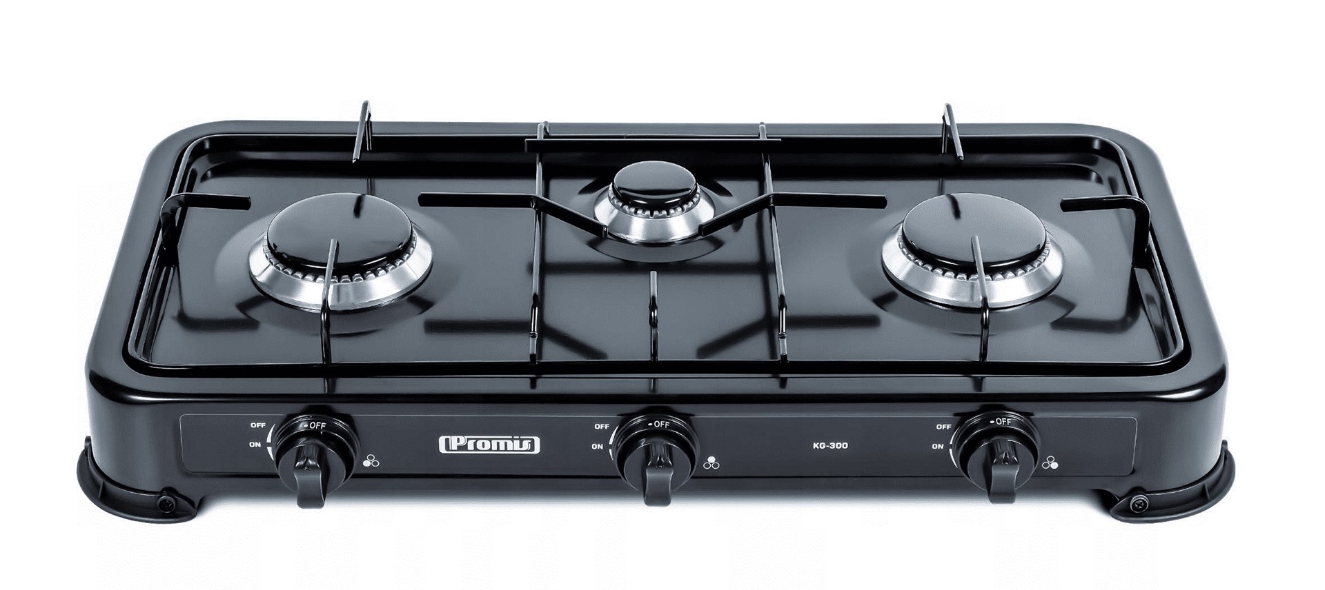 Promis KG300C 3-burner gas cooker, black Promis KG300C 3-burner gas cooker, black