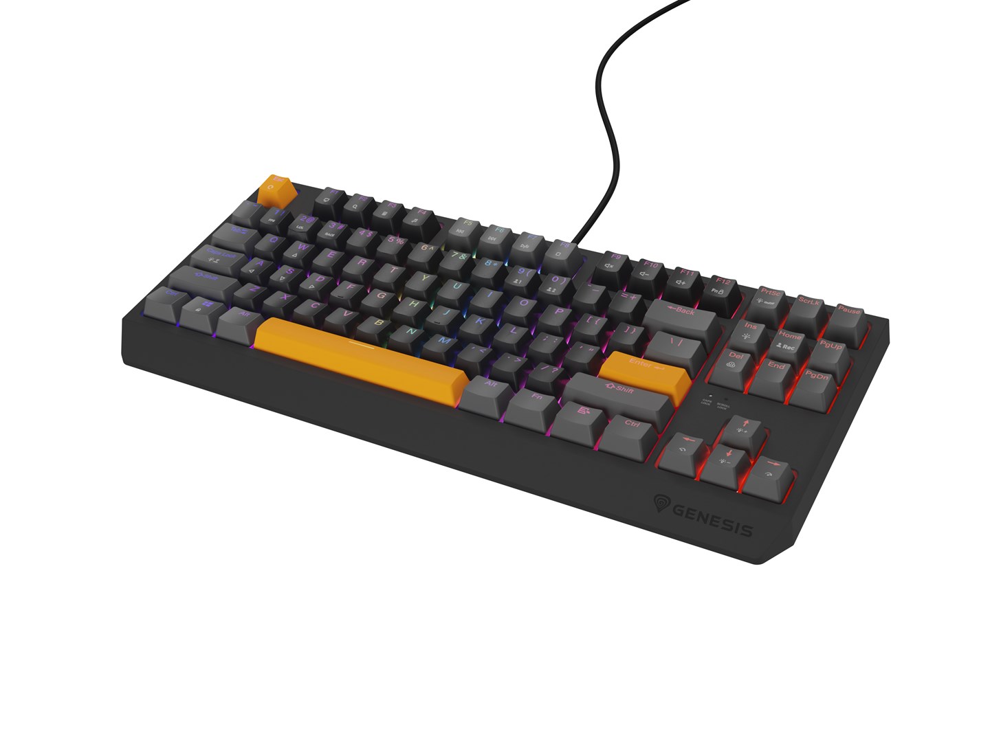 GENESIS Thor 230 TKL keyboard Gaming USB + RF Wireless + Bluetooth QWERTY Black, Grey, Orange GENESIS Thor 230 TKL keyboard Gaming USB + RF Wireless + Bluetooth QWERTY Black, Grey, Orange