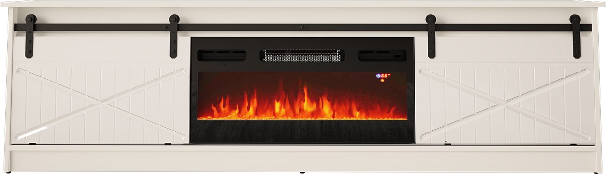 RTV GRANERO + fireplace cabinet 200x56.7x35 white/gloss white RTV GRANERO + fireplace cabinet 200x56.7x35 white/gloss white