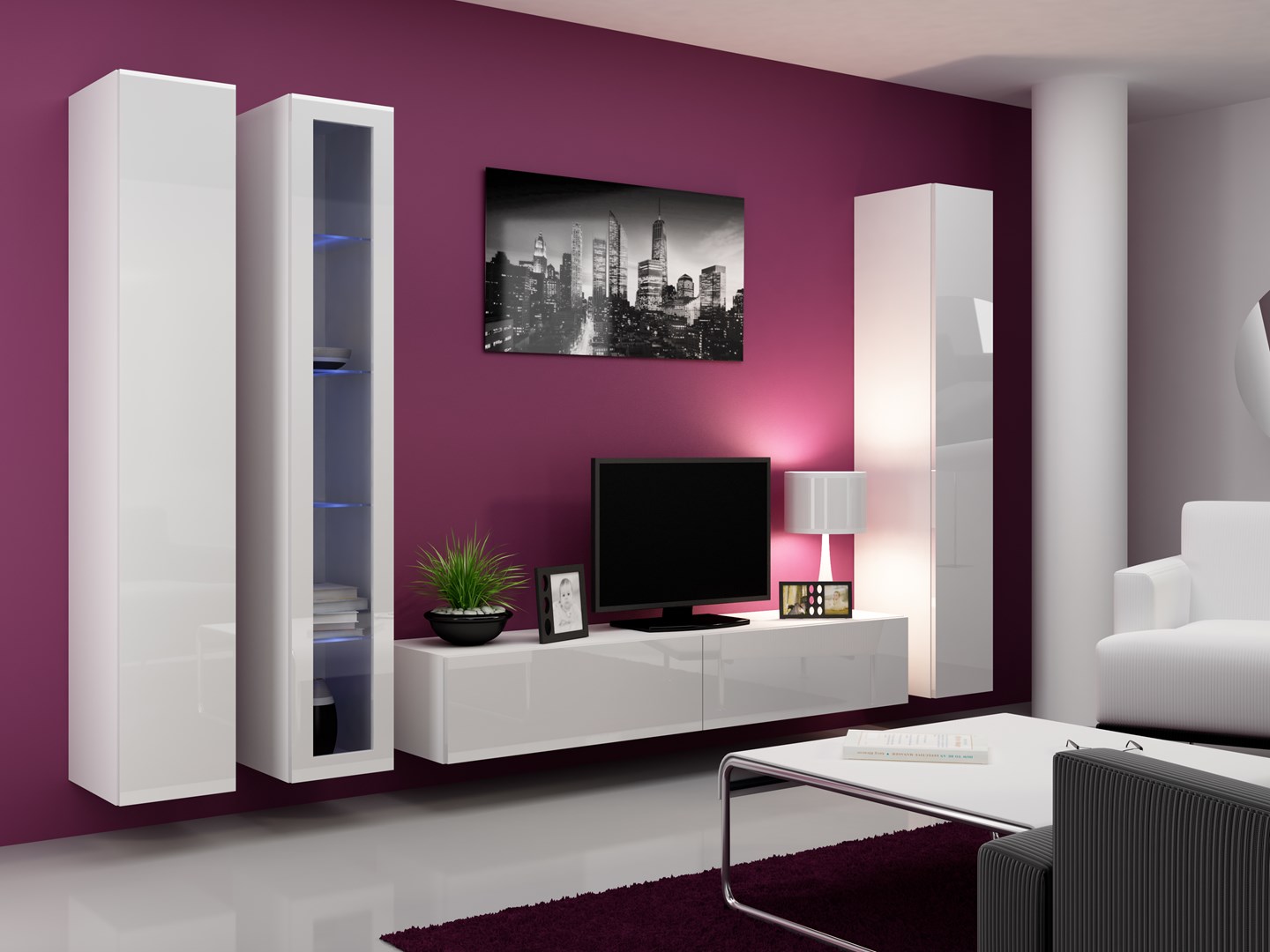 Cama Full cabinet VIGO '180' 180/40/30 white/white gloss Cama Full cabinet VIGO '180' 180/40/30 white/white gloss