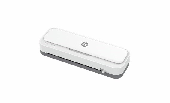 HP ONELAM 400 A4 laminator, Hot/Cold, integrated trimmer, corner rounder, speed 40 cm/min + 15 pouches: 3xA4, 4xA5, 4xA6, 4xB-CARD, white HP ONELAM 400 A4 laminator, Hot/Cold, integrated trimmer, corner rounder, speed 40 cm/min + 15 pouches: 3xA4, 4xA5, 4xA6, 4xB-CARD, white
