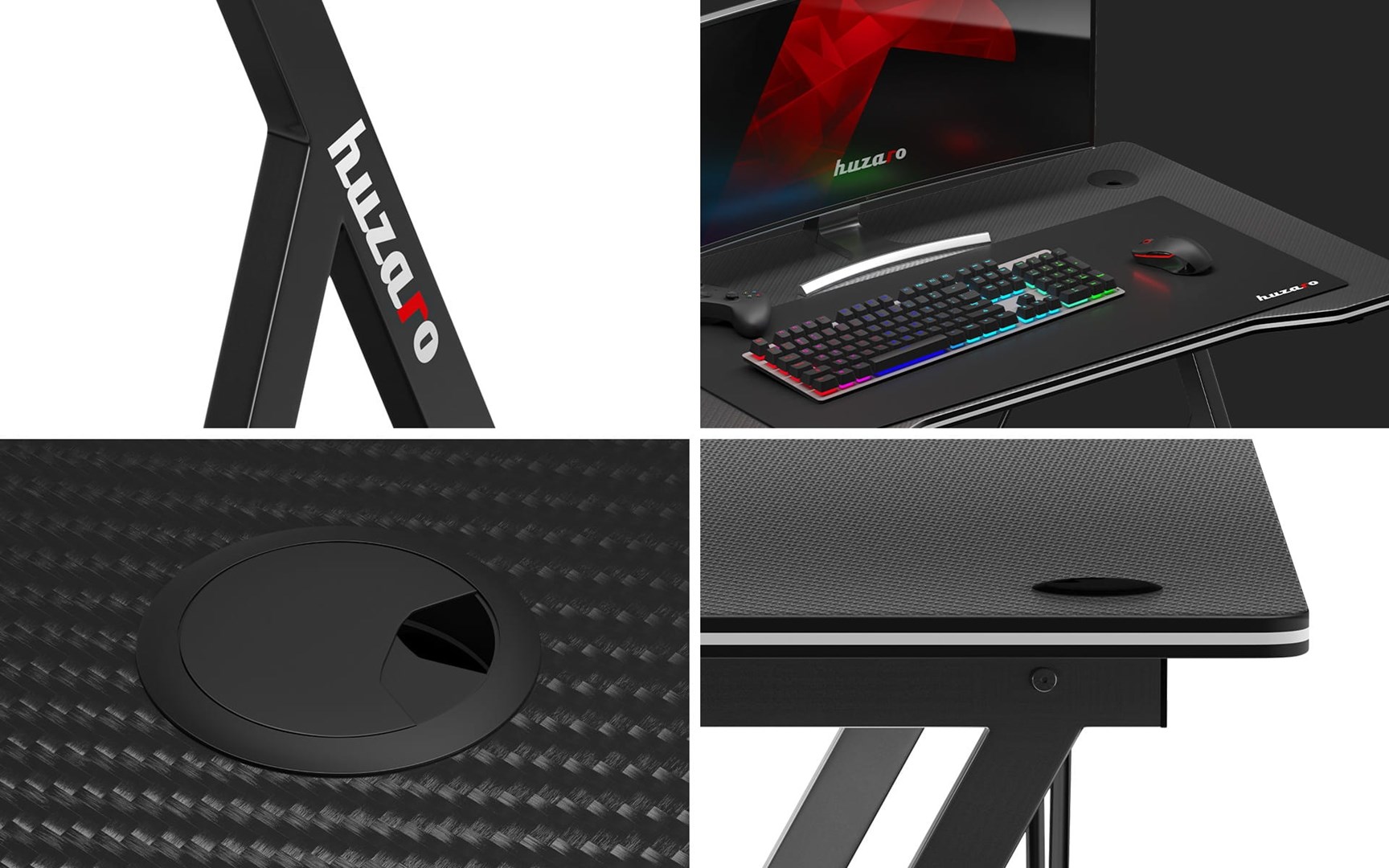 Gaming desk - Huzaro Hero 1.4 Black Gaming desk - Huzaro Hero 1.4 Black
