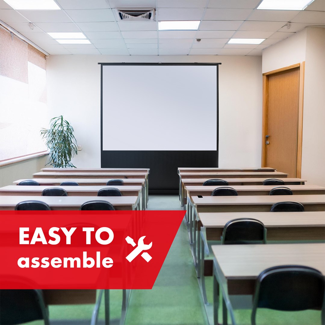 Maclean portable projection screen, compact, floor, 66", 16:9, MC-210 Maclean portable projection screen, compact, floor, 66", 16:9, MC-210