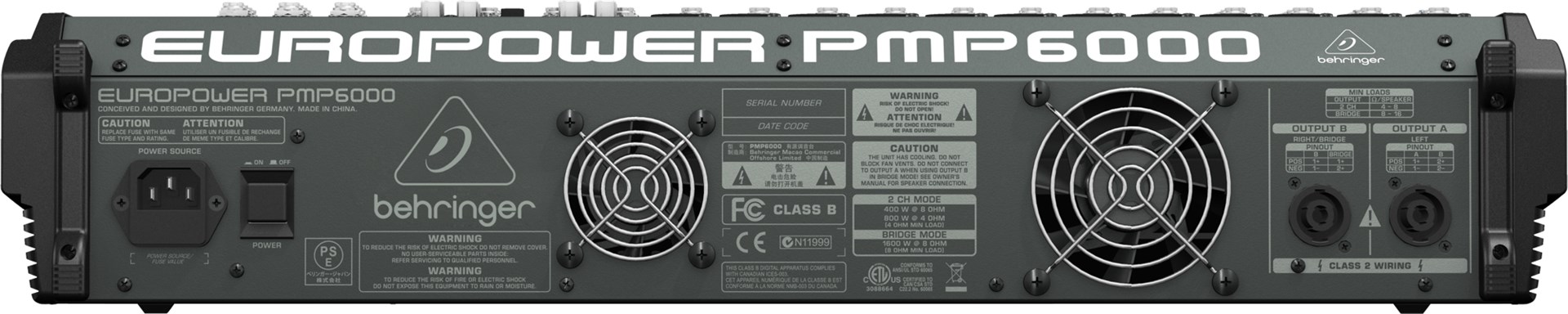 Behringer PMP6000 audio mixer 20 channels 10 - 200000 Hz Black Behringer PMP6000 audio mixer 20 channels 10 - 200000 Hz Black