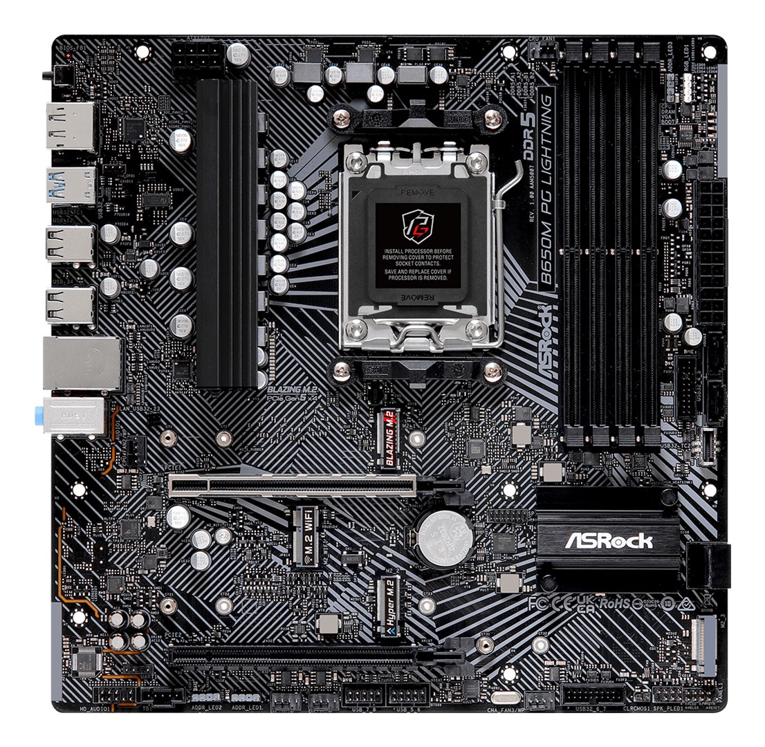 Asrock B650M PG Lightning AMD B650 Socket AM5 micro ATX Asrock B650M PG Lightning AMD B650 Socket AM5 micro ATX