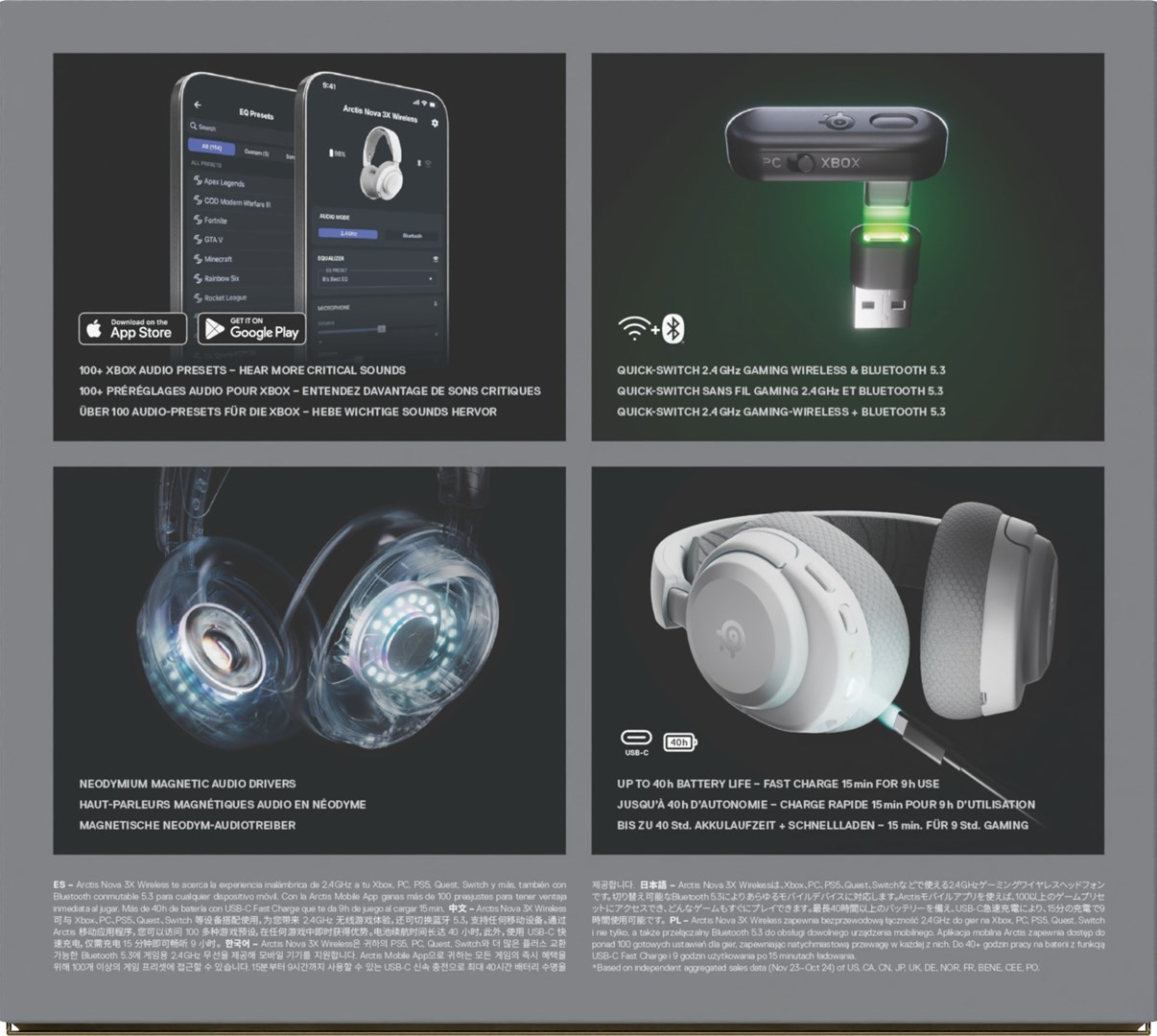Steelseries Arctis Nova 3X Wireless, Xbox, White Steelseries Arctis Nova 3X Wireless, Xbox, White