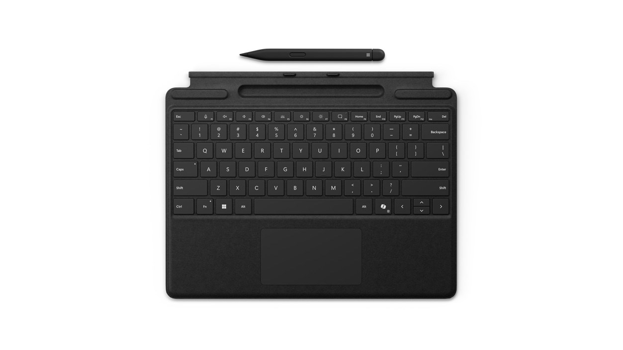 Microsoft Surface Pro Keyboard with Slim Pen for Business QWERTZ German Microsoft Cover port Black Microsoft Surface Pro Keyboard with Slim Pen for Business QWERTZ German Microsoft Cover port Black