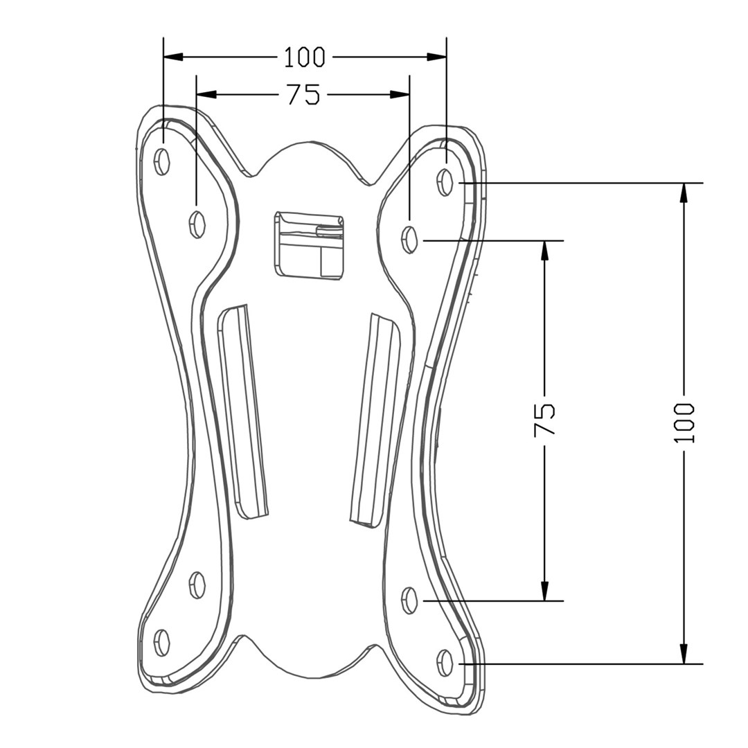 Maclean MC-715A TV Mount, TV Holder, Max VESA 100x100, 13-27", 25kg Maclean MC-715A TV Mount, TV Holder, Max VESA 100x100, 13-27", 25kg