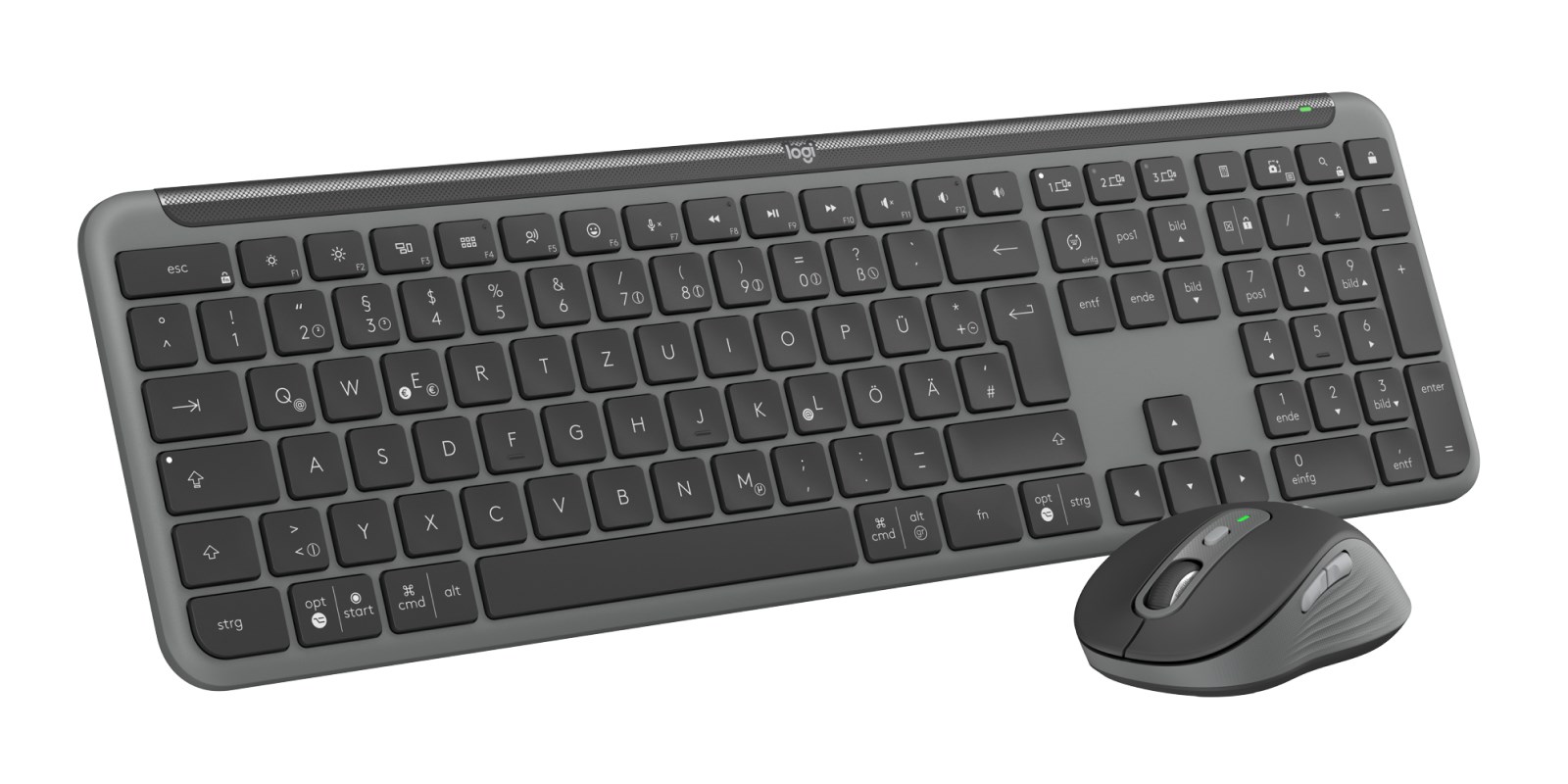Logitech 920-012504 keyboard Mouse included Office RF Wireless + Bluetooth QWERTZ German Graphite Logitech 920-012504 keyboard Mouse included Office RF Wireless + Bluetooth QWERTZ German Graphite