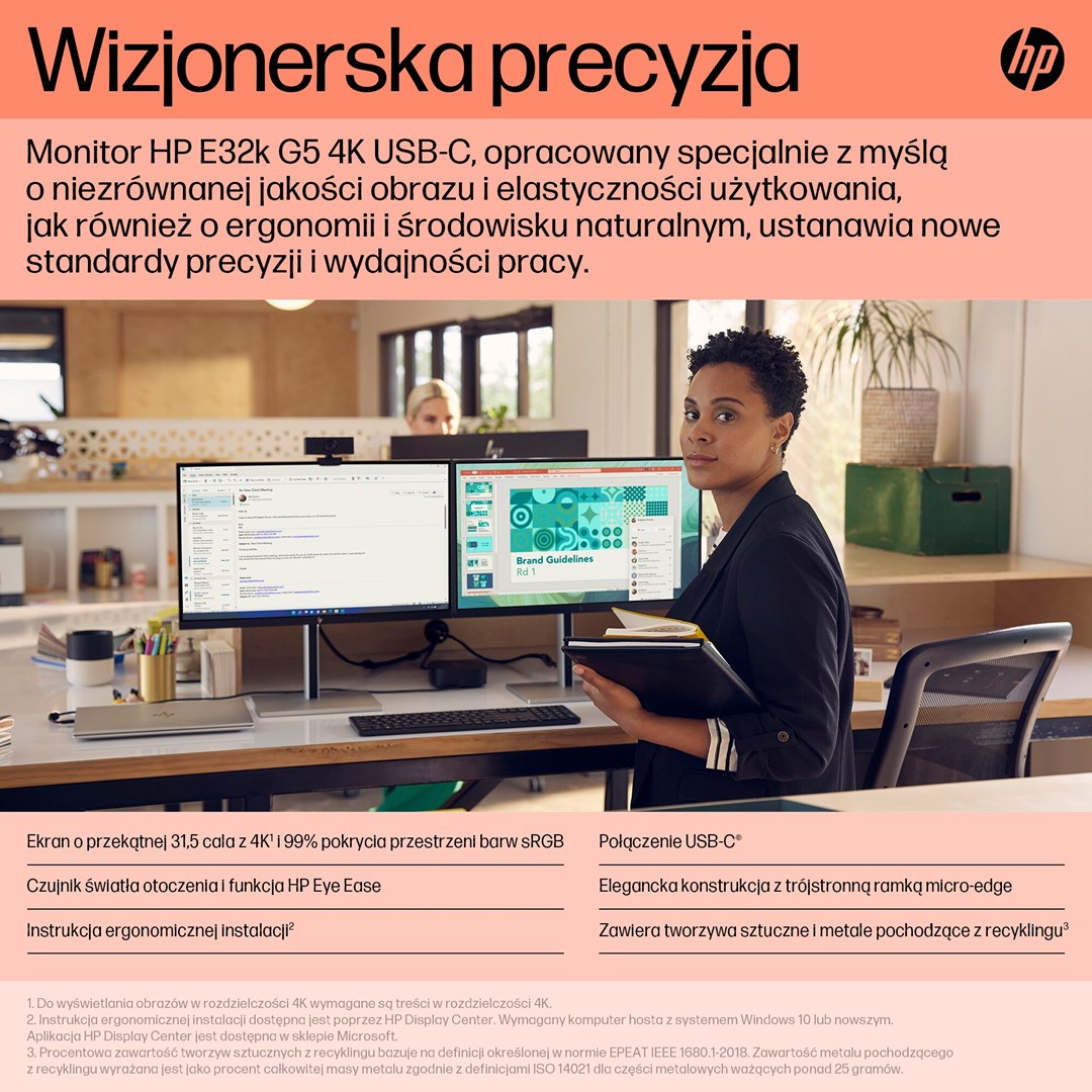 HP E32k G5 4K USB-C Monitor HP E32k G5 4K USB-C Monitor