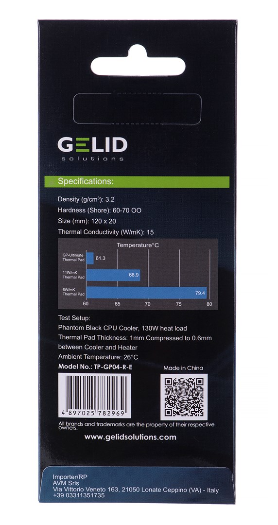 Thermopads Gelid Ultimate 120x20x3.0mm TP-GP04-R-E Thermopads Gelid Ultimate 120x20x3.0mm TP-GP04-R-E