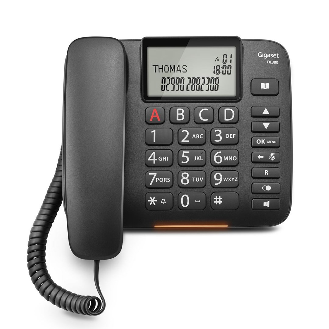 Gigaset DL380 Analog telephone Caller ID Black Gigaset DL380 Analog telephone Caller ID Black