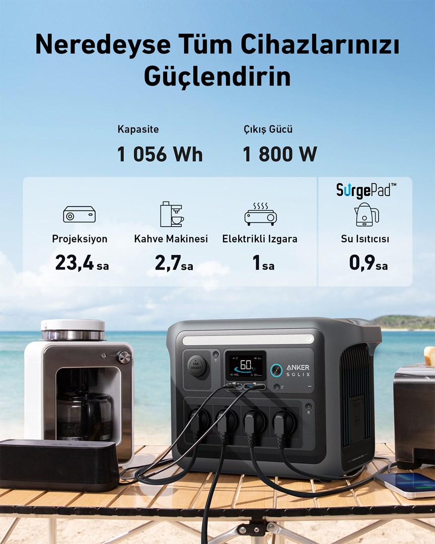Anker Solix C1000X portable power station 8 1800 W 12.9 kg Anker Solix C1000X portable power station 8 1800 W 12.9 kg