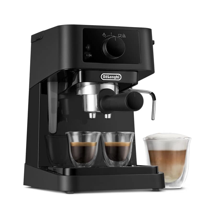 Delonghi | Coffee Maker | EC230 | Pump pressure 15 bar | Built-in milk frother | Semi-automatic | 360° rotational base No | 1100 W | Black Delonghi | Coffee Maker | EC230 | Pump pressure 15 bar | Built-in milk frother | Semi-automatic | 360° rotational base No | 1100 W | Black