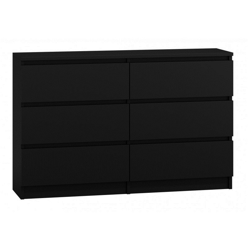 Topeshop M6 120 CZERŃ chest of drawers Topeshop M6 120 CZERŃ chest of drawers