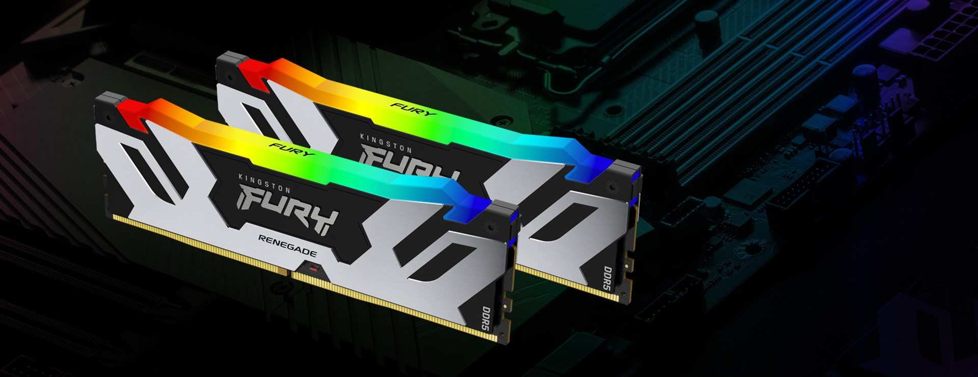 Kingston Technology FURY 16GB 7200MT/s DDR5 CL38 DIMM (Kit of 2) Renegade RGB XMP Kingston Technology FURY 16GB 7200MT/s DDR5 CL38 DIMM (Kit of 2) Renegade RGB XMP