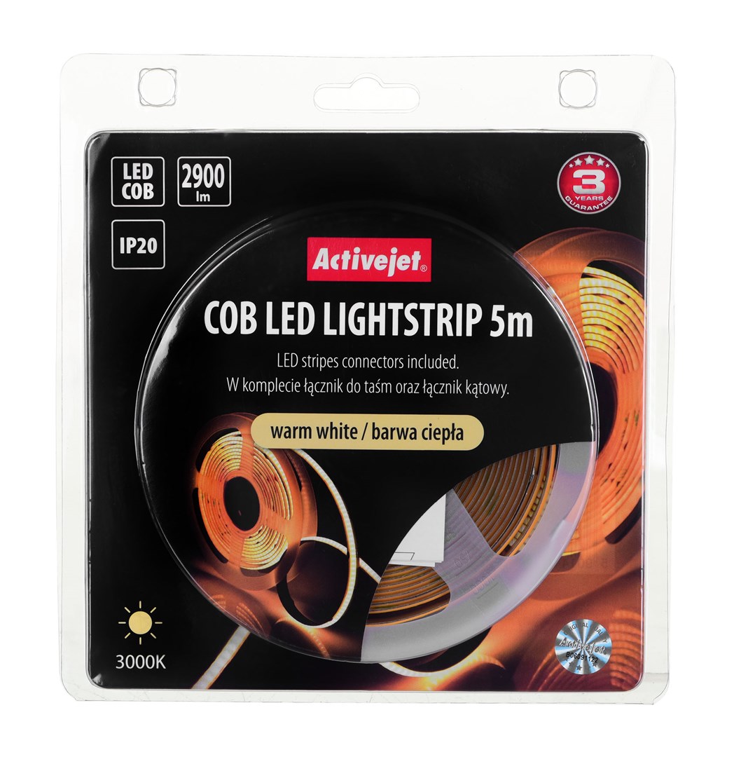Activejet AJE-COB 5m ciep strip light Universal strip light Indoor Activejet AJE-COB 5m ciep strip light Universal strip light Indoor