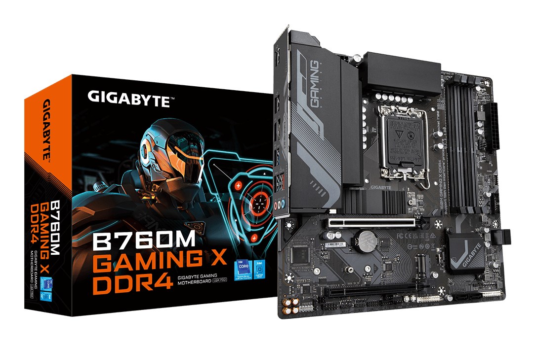 GIGABYTE B760M GAMING X DDR4 Motherboard - Supports Intel Core 14th Gen CPUs, 8+1+1 Phases Digital VRM, up to 5333MHz DDR4 (OC), 2xPCIe 4.0 M.2, 2.5GbE LAN, USB 3.2 Gen2 GIGABYTE B760M GAMING X DDR4 Motherboard - Supports Intel Core 14th Gen CPUs, 8+1+1 Phases Digital VRM, up to 5333MHz DDR4 (OC), 2xPCIe 4.0 M.2, 2.5GbE LAN, USB 3.2 Gen2