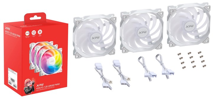 XPG VENTO 120 ARGB PWM (3pack) White XPG VENTO 120 ARGB PWM (3pack) White