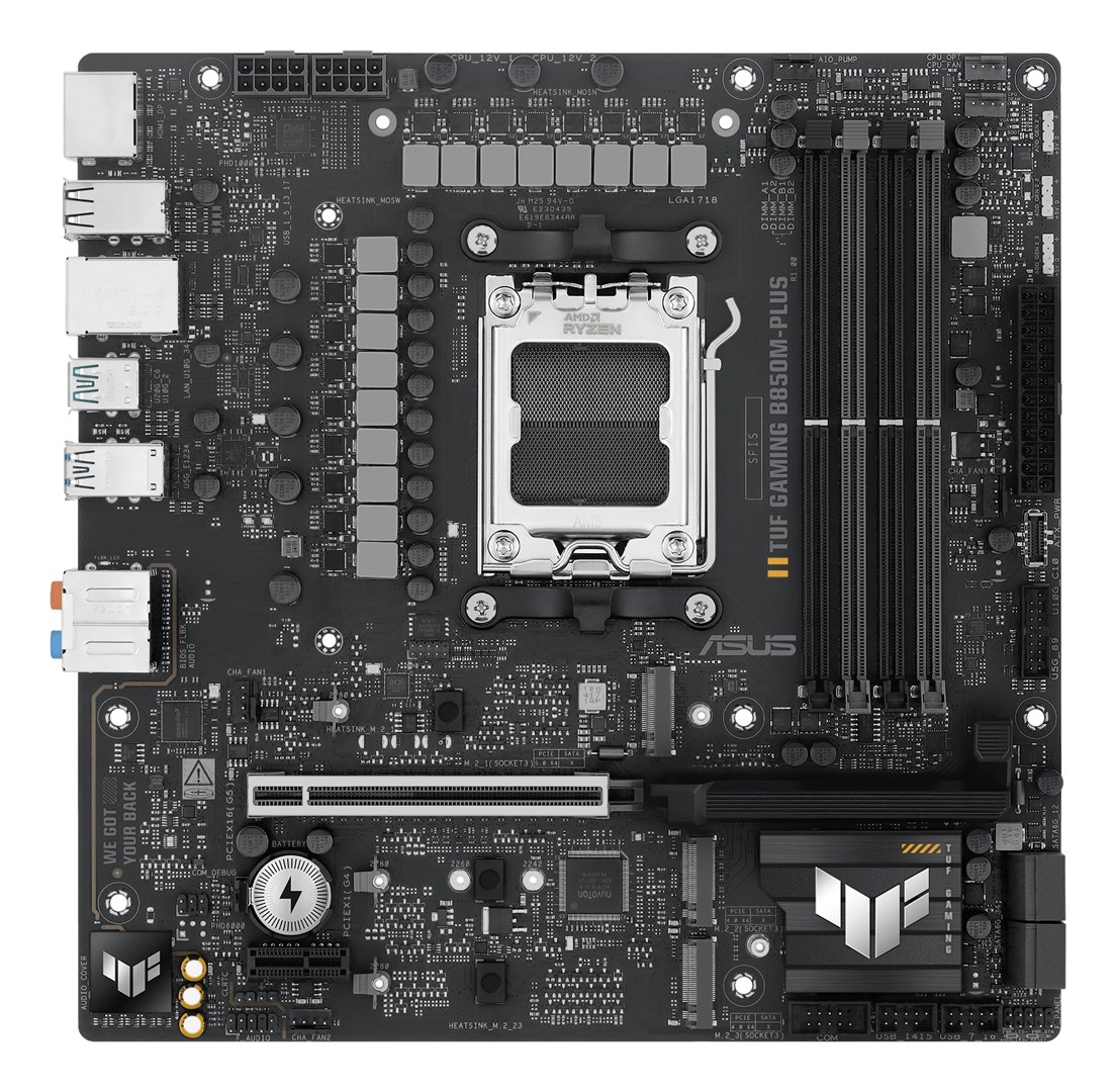 ASUS TUF GAMING B850M-PLUS AMD B850 Socket AM5 micro ATX ASUS TUF GAMING B850M-PLUS AMD B850 Socket AM5 micro ATX