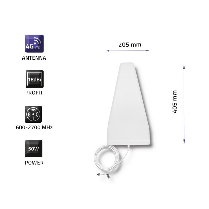 Qoltec 57021 4G LTE Antenna | 18 dBi | Outdoor Qoltec 57021 4G LTE Antenna | 18 dBi | Outdoor