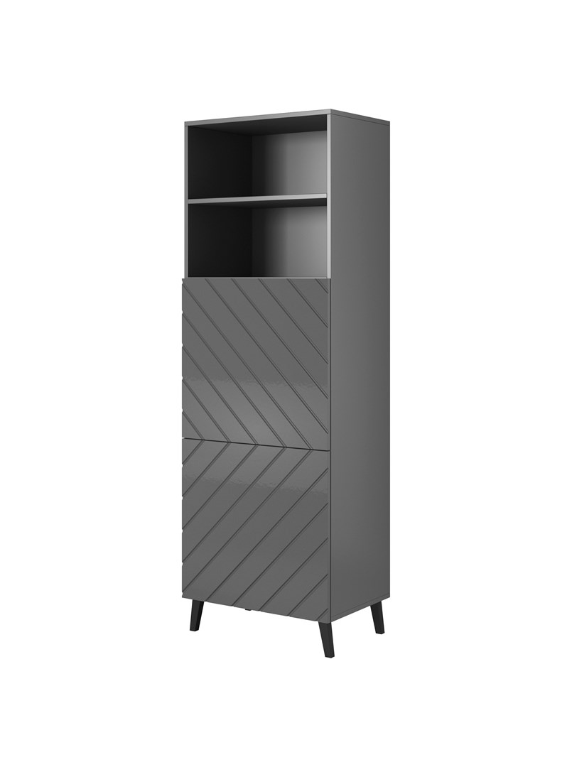 Cabinet ABETO 60x40x176,5 cm graphite/glossy graphite Cabinet ABETO 60x40x176,5 cm graphite/glossy graphite