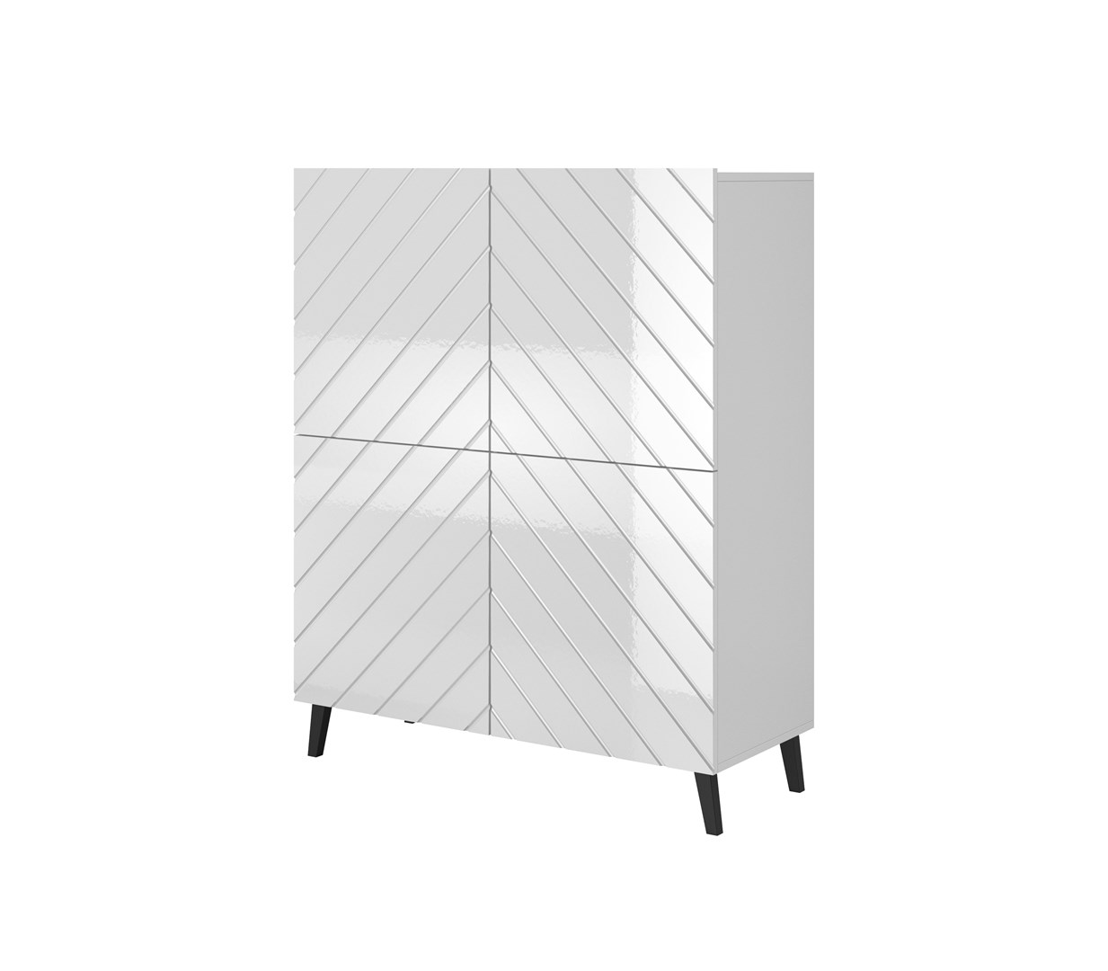 Shelving ABETO 100.5 x 40 x 121.5 cm white/gloss white Shelving ABETO 100.5 x 40 x 121.5 cm white/gloss white