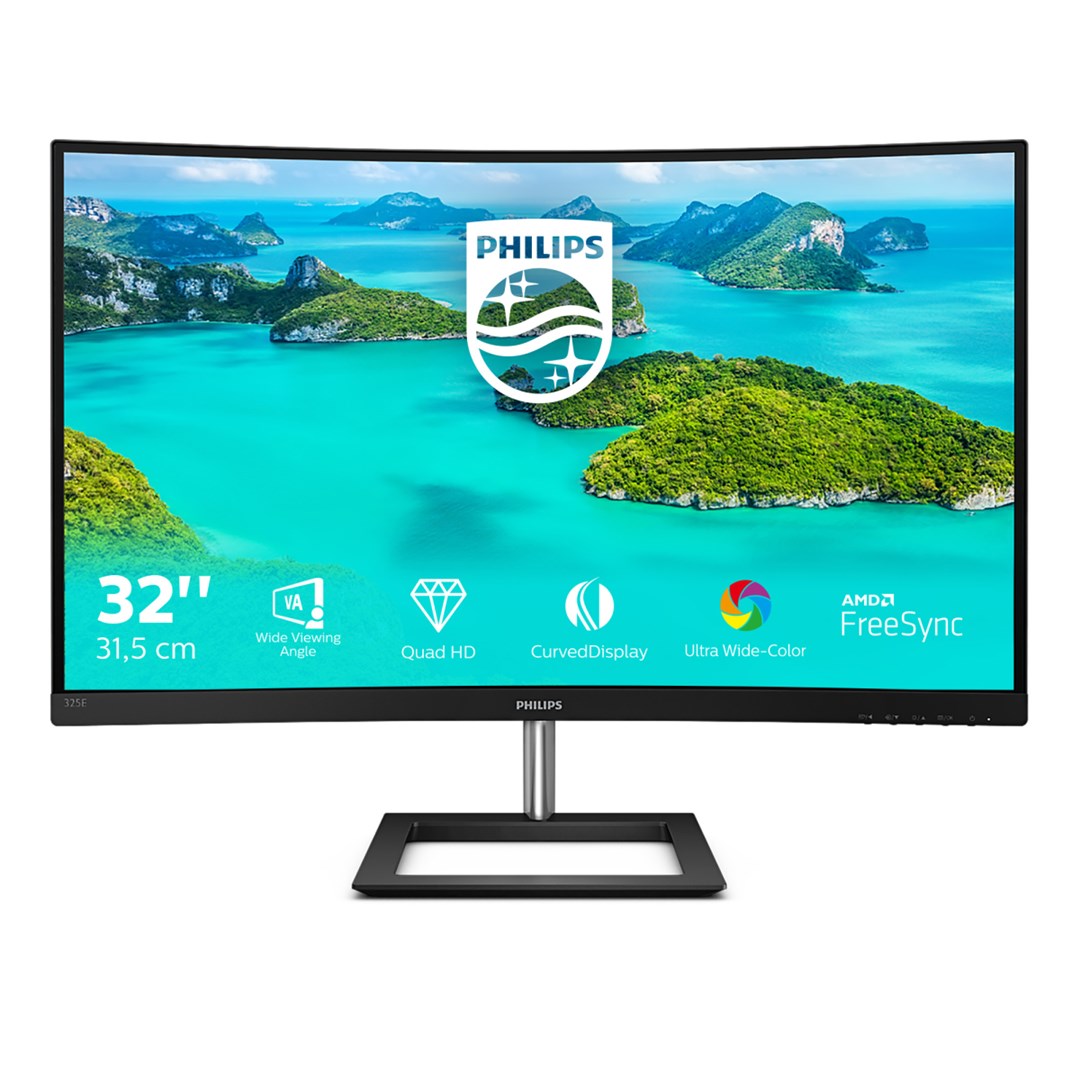 Philips E Line 325E1C/00 computer monitor 80 cm (31.5") 2560 x 1440 pixels Quad HD LCD Black Philips E Line 325E1C/00 computer monitor 80 cm (31.5") 2560 x 1440 pixels Quad HD LCD Black