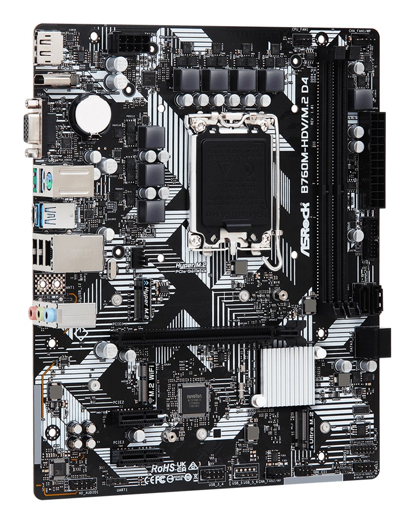 Asrock B760M-HDV/M.2 D4 Intel B760 LGA 1700 micro ATX Asrock B760M-HDV/M.2 D4 Intel B760 LGA 1700 micro ATX